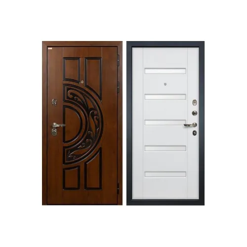 Входная металлическая дверь Лекс Спартак Cisa Ясень белый (панель №34)