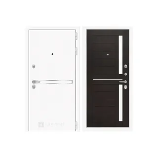 Входная дверь Labirint Лайн WHITE 02 Венге, стекло белое