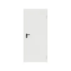 Дверь противопожарная металлическая ДПР-Олимп-01/30К сплошная, угловая коробка (850х2075), без порога, правая, RAL9016