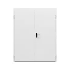 Дверь противопожарная металлическая ДПР-Олимп-02/30К дымогазонепроницаемая сплошная, равнопольная, угловая коробка (1600-2075), правая, RAL 9016