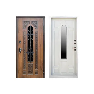 Уличная дверь с терморазрывом Termo Лацио Вайт Бежевая Матовая