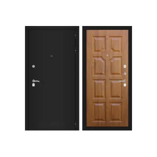 Входная дверь Labirint CLASSIC шагрень черная 17 - Золотой дуб